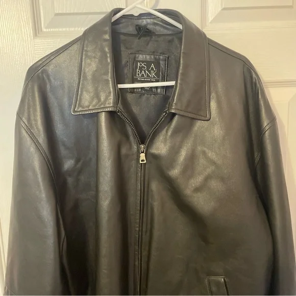 Men’s Genuine Leather Black Bomber Jacket - Picture 2 of 11